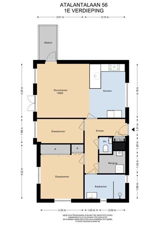 Floorplan - Atalantalaan 56, 1432 NJ Aalsmeer